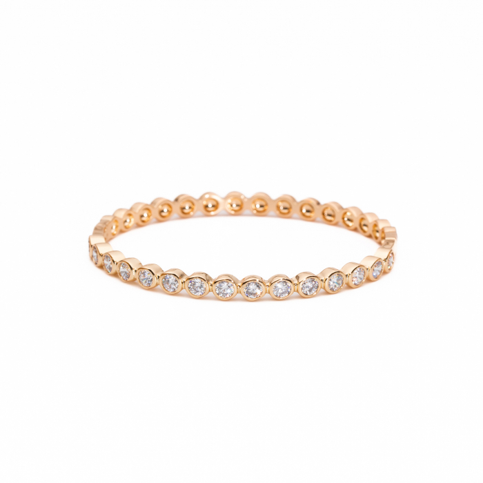 Bratara Tennis Pretioasa Placata Cu Aur Gold-Rose De 14K [2]