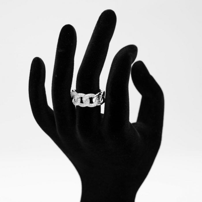 Inel Reglabil Silver Chain [2]