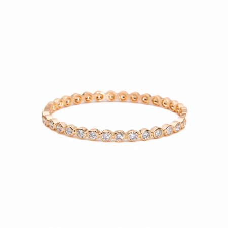 Bratara Tennis Pretioasa Placata Cu Aur Gold-Rose De 14K [1]