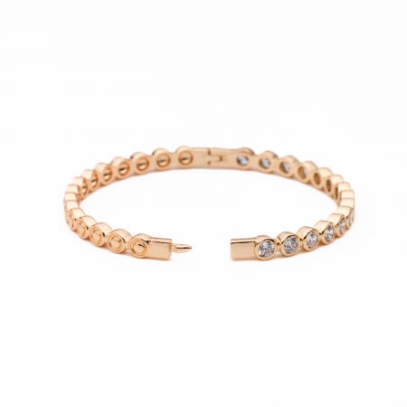 Bratara Tennis Pretioasa Placata Cu Aur Gold-Rose De 14K [3]