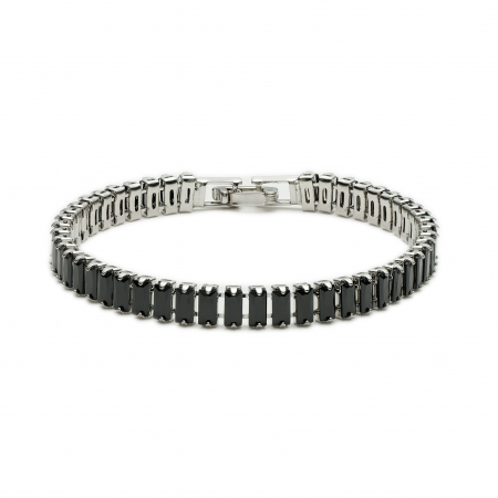 Reduceri - Bratara Tennis Cu Cristale Zirconia Negre
