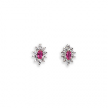 Cercei - Cercei Tennis Argint Crystal Rose