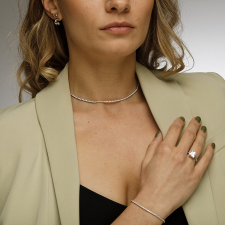 Reduceri - Set Bijuterii Tennis Argint Glamour