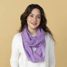 8. Accesorii - Esarfa mov 100% bumbac