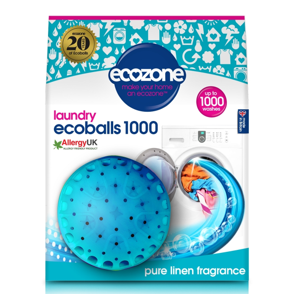 Ecoballs â€“ Bile eco pt.spalarea rufelor, cu parfum de in, 1000 spalari, Ecozone [1]