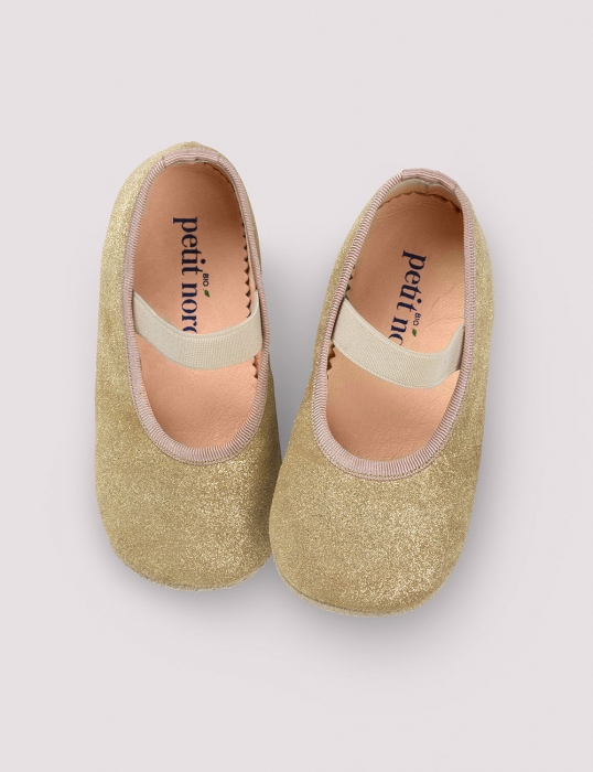 Ballerina Shoe w Elastic Gold Patinated [1]