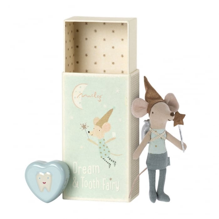 Tooth fairy mouse in matchbox - blue [1]