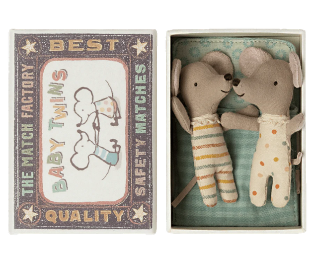 Twins, baby mice in matchbox [2]