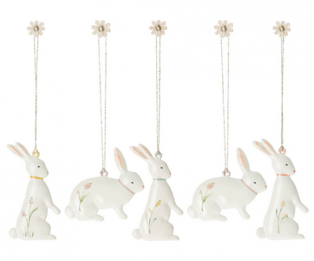 Easter bunny ornaments, 5 pcs [1]