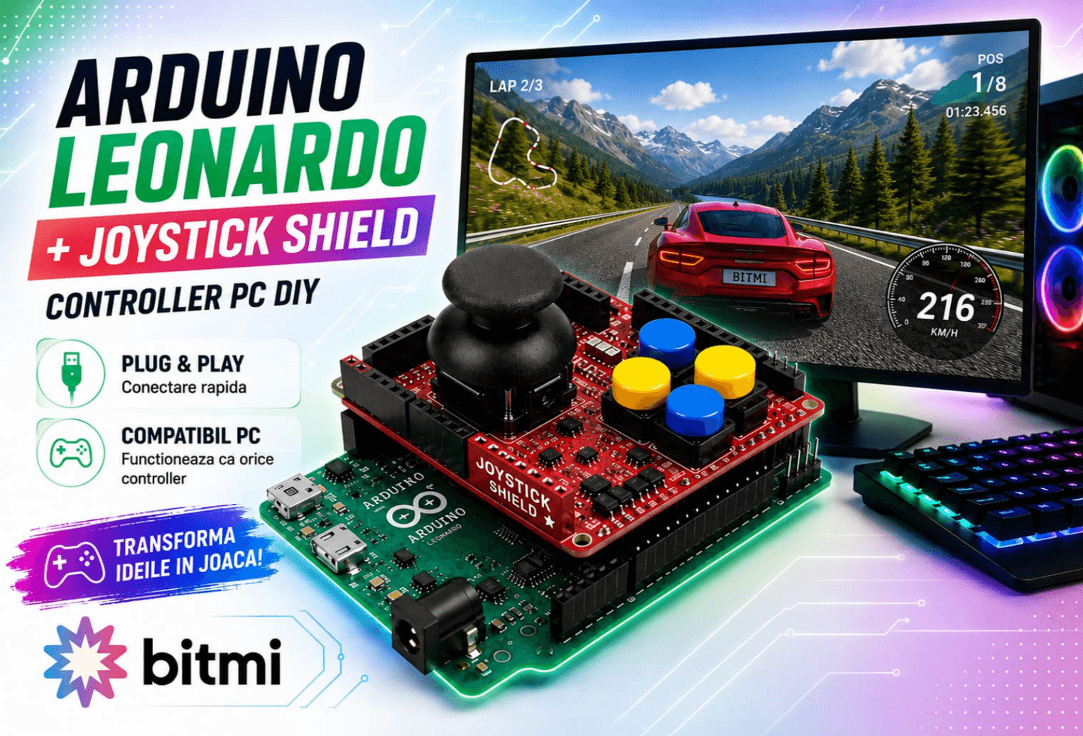 Cum sa transformi o placa Arduino intr-un controller pentru jocuri video