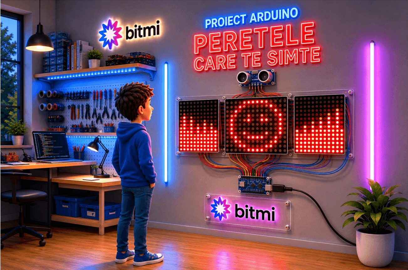 Peretele care te simte - proiect interactiv cu Arduino