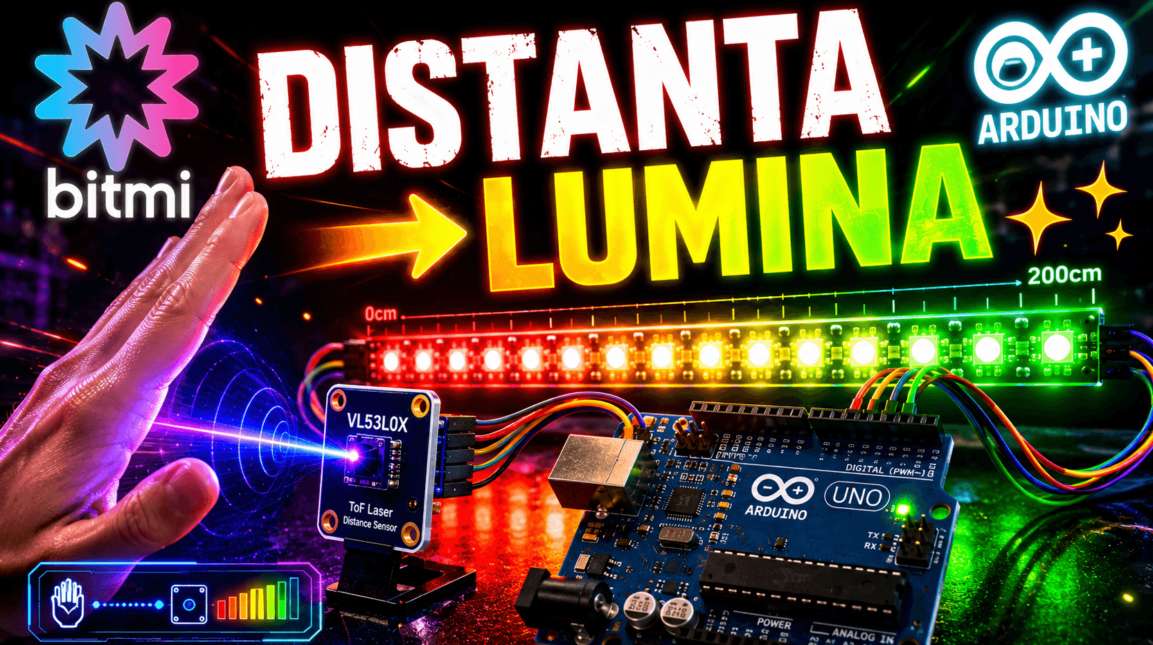Magia de a Transforma Distanta in Lumina | Arduino DIY