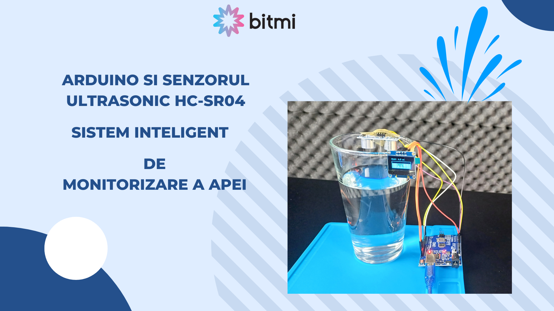 Arduino si senzorul ultrasonic HC-SR04, sistem inteligent de monitorizare a apei