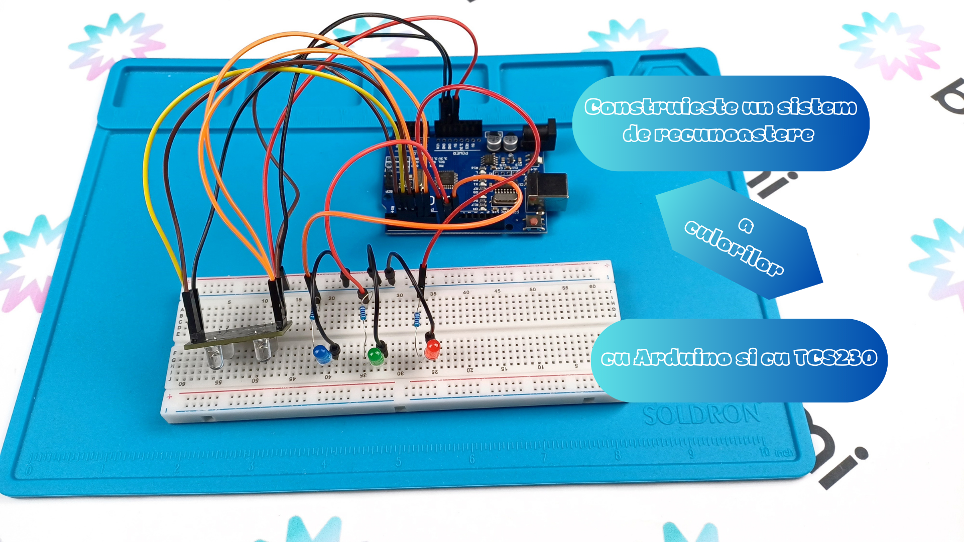 Construieste un sistem de recunoastere a culorilor cu Arduino si TCS230