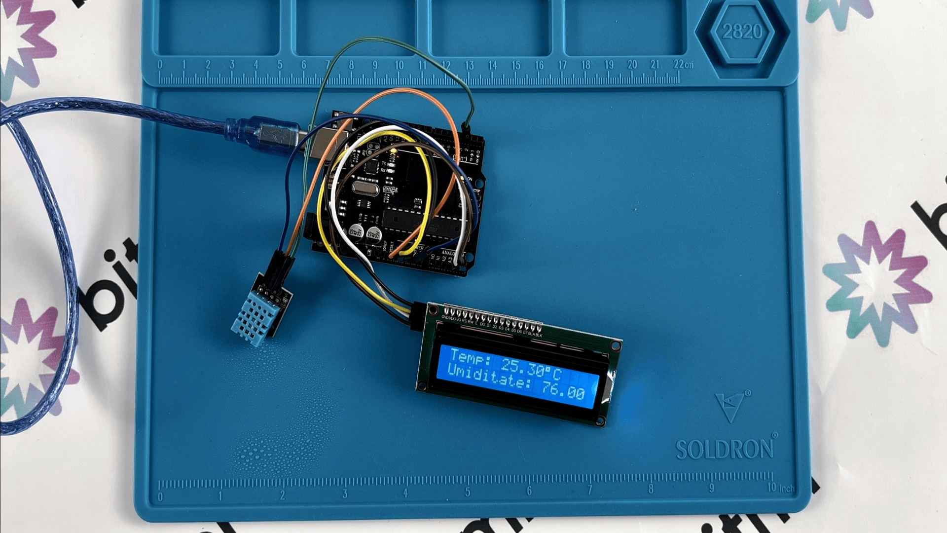 Proiect Arduino cu senzor de temperatura si umiditate DHT11