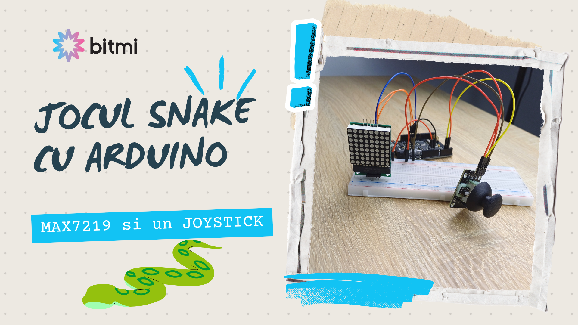 Cum am creat jocul Snake cu Arduino, MAX7219 si un joystick