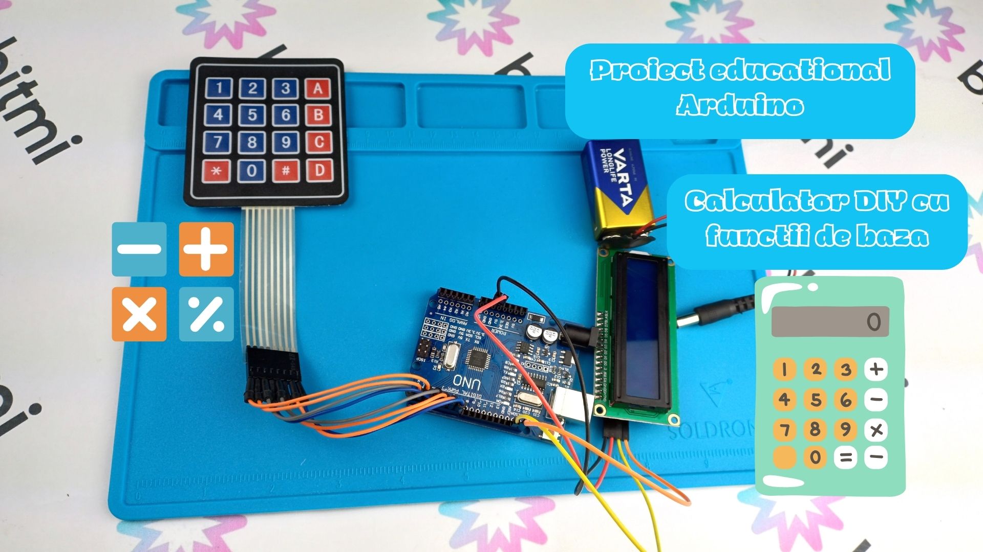 Proiect educational Arduino – Calculator DIY cu functii de baza
