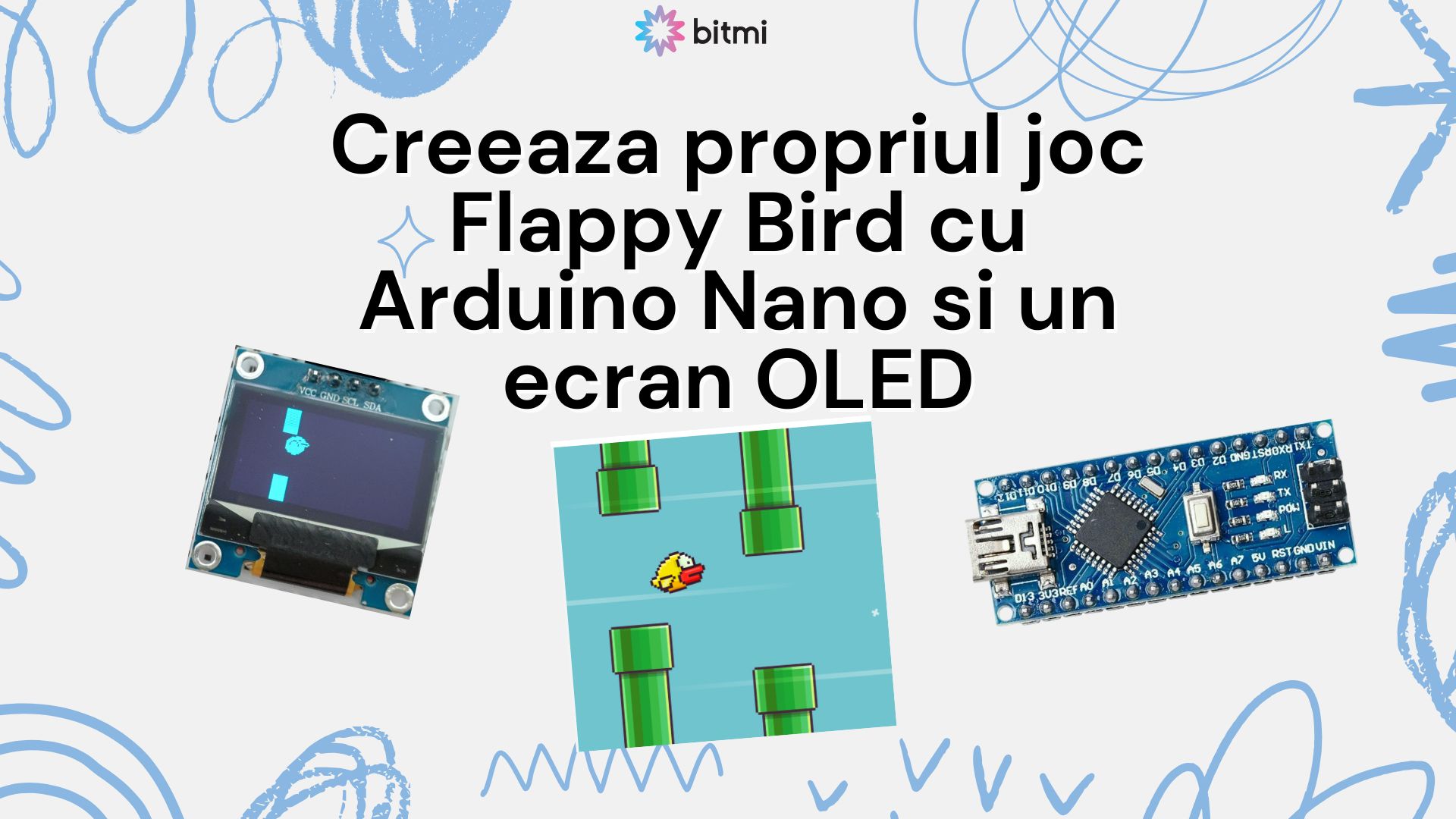Creeaza propriul joc Flappy Bird cu Arduino Nano si un ecran OLED