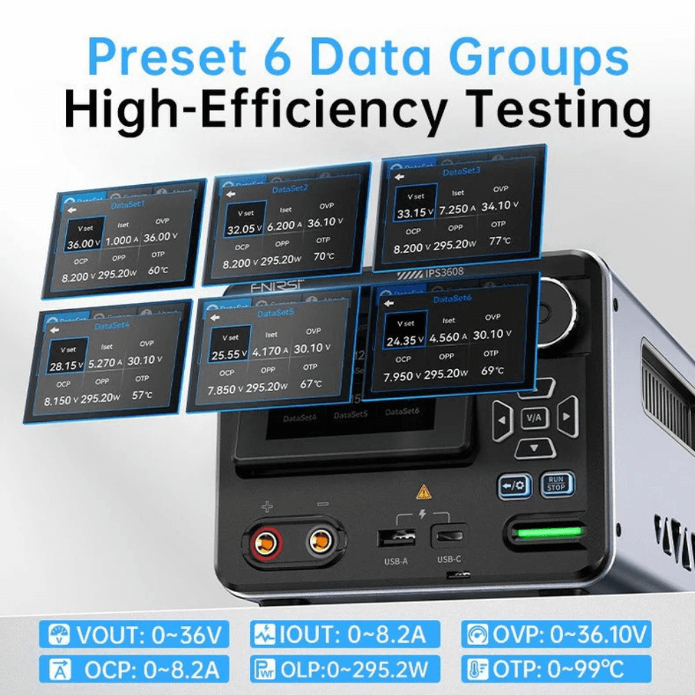 Sursa de laborator programabila, 0–36V/0–8A, 0-285W, FNIRSI IPS3608 [3]