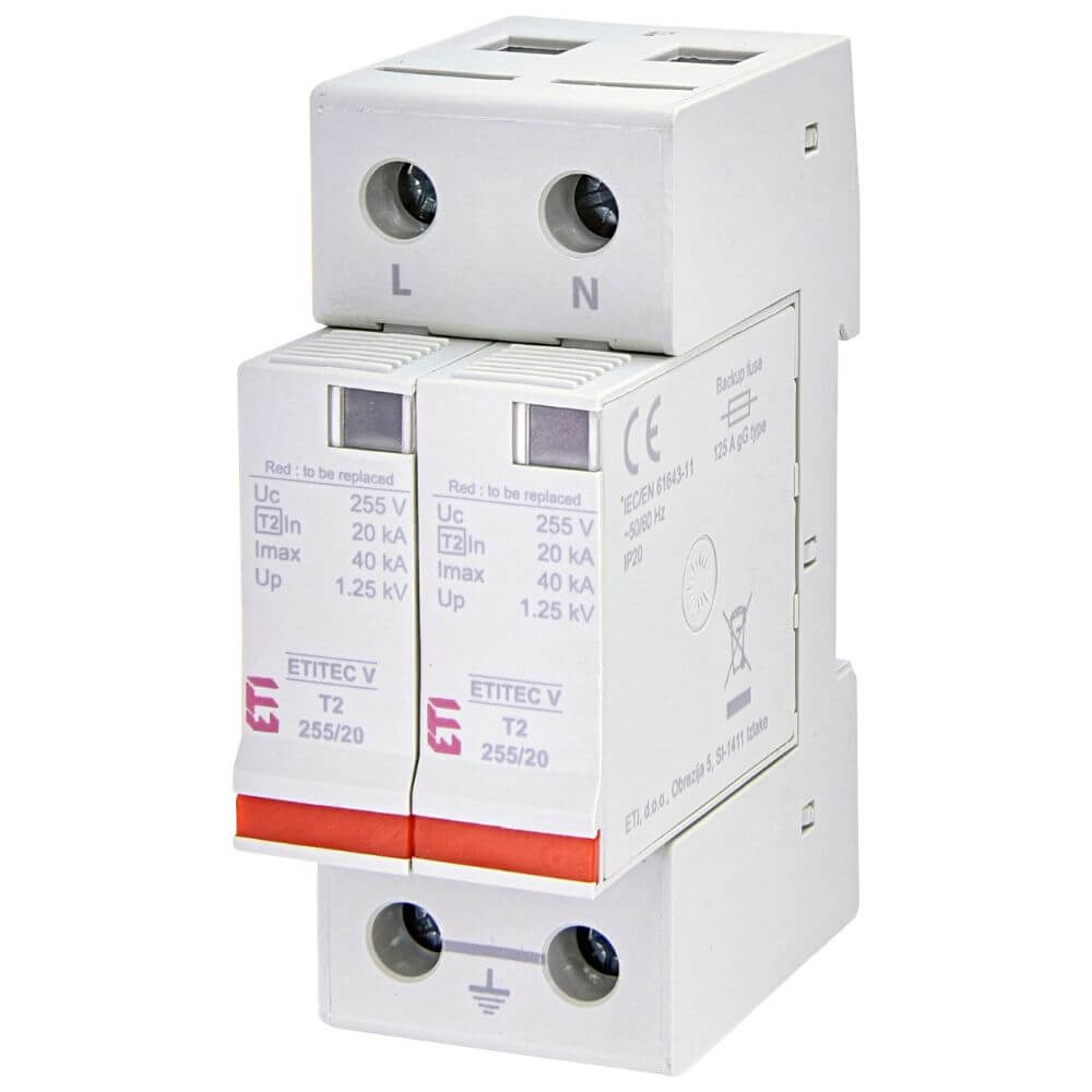 Protectie supratensiune ETITEC V T2 255 20 1+1 - ETI 002442954