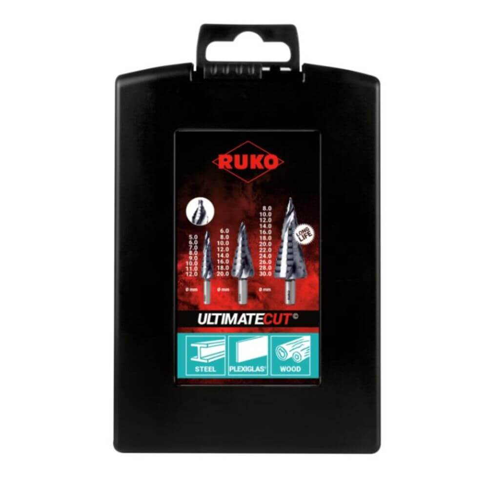 Set burghie in trepte Ruko 101626PRO UltimateCut HSS, 3 piese [4]
