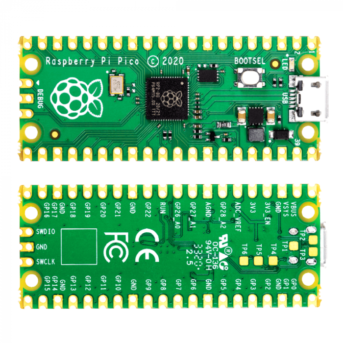 Placa de dezvoltare Raspberry Pi Pico, RP2040, 264kB RAM [3]