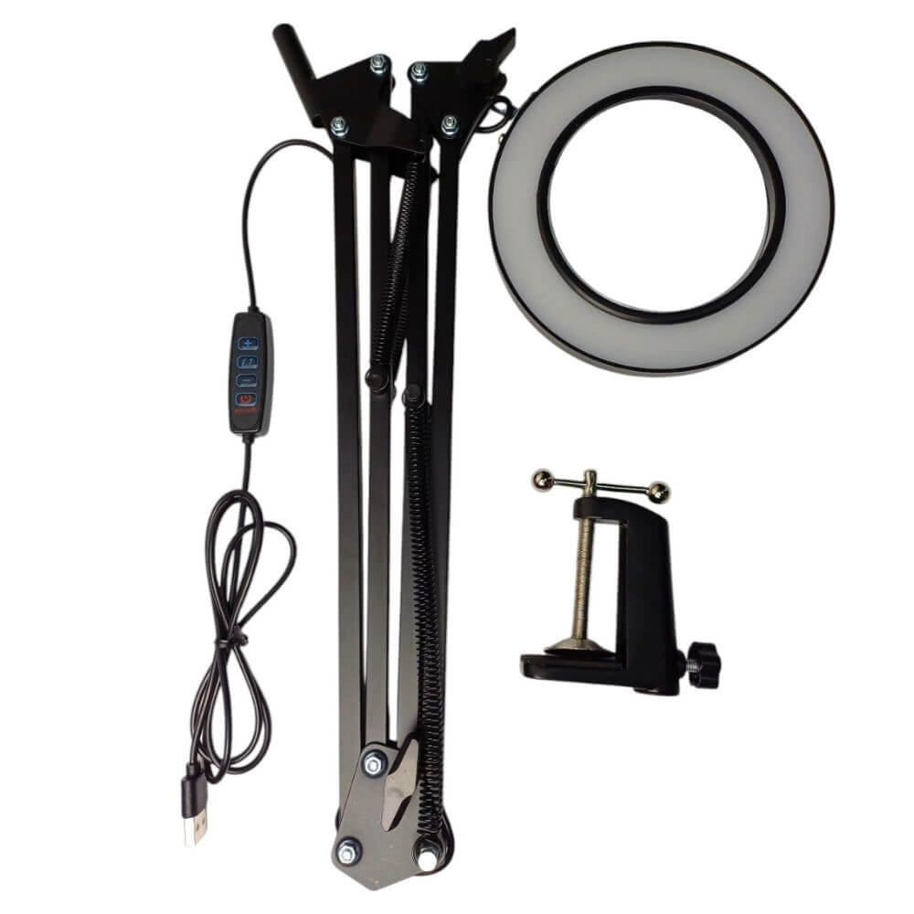 Lampa de birou pentru electronisti cu lumina LED si lupa 5X, Bitmi 10041 [4]