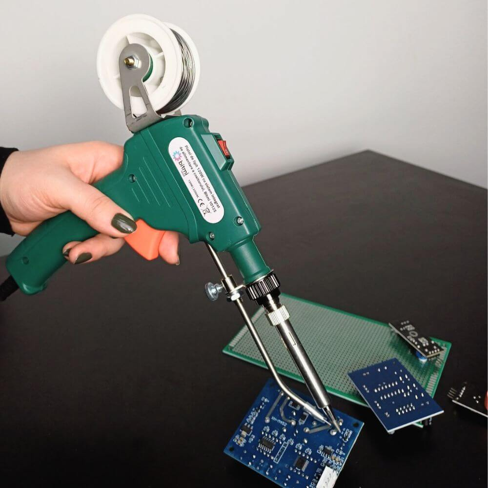 Pistol de lipit 120W cu sistem integrat de alimentare a cositorului, Bitmi 10125 [2]