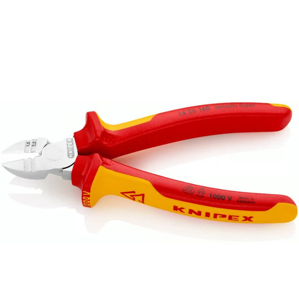 Cleste VDE cu tais diagonal pentru dezizolarea conductorilor electrici, Knipex 14 26 160 [2]