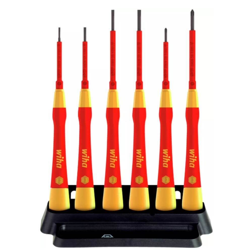 Set 6 surubelnite izolate de precizie PicoFinish cu suport, Wiha 42989