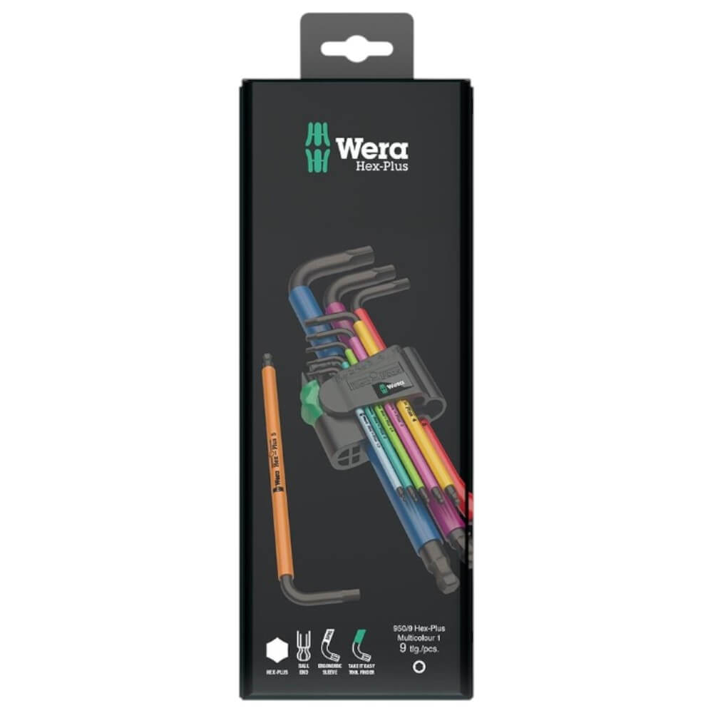 Set chei imbus 950/9 Hex-Plus Multicolour 1 SB, 9 piese, BlackLaser -  Wera 05073593001 [3]