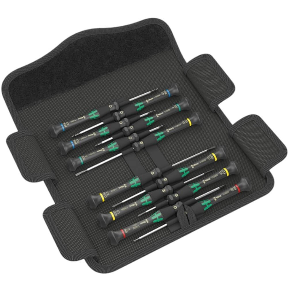 Set 12 surubelnite de precizie pentru aplicatii electronice - Kraftform Micro Wera 05073675001