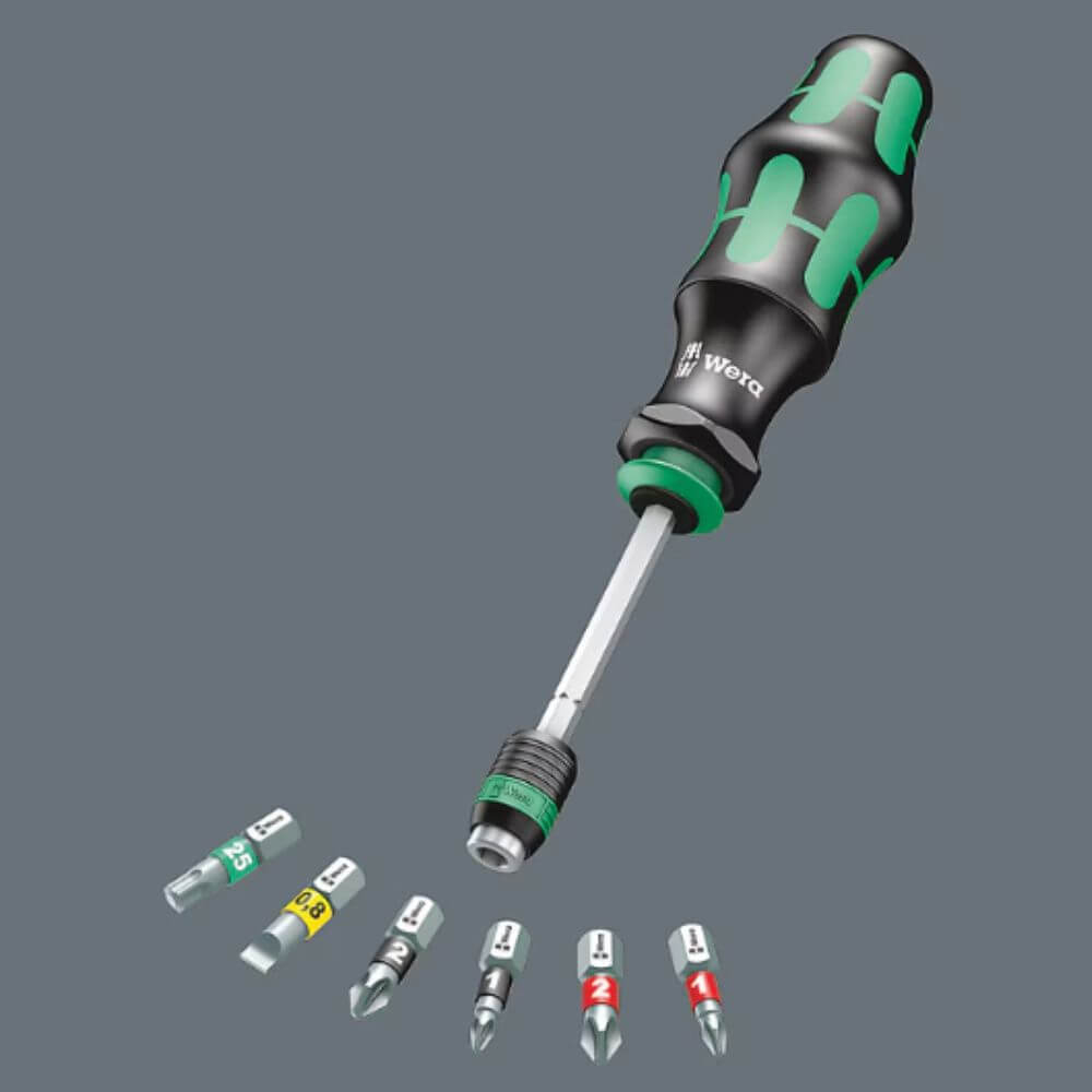 Set maner surubelnita cu 6 biti incorporati in suport - Kraftform Kompakt Wera 05051016001 [3]