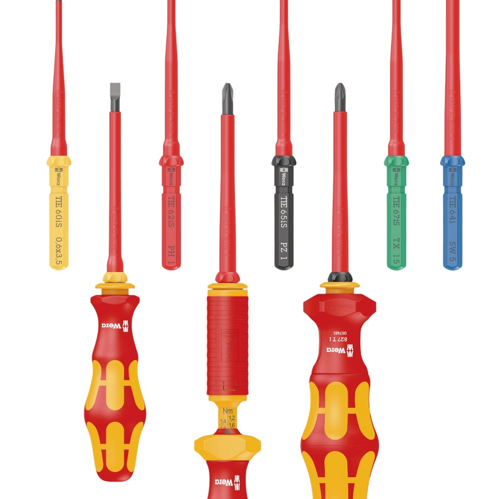 Set VDE Extra Slim 16 piese:  2x maner + 14x corp surubelnita - Torque Wera 05006609001 [2]