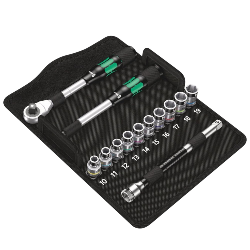 Set cheie cu clichet si tubulare, 13 piese 8006 SC1 Zyklop Hybrid - Wera 05004090001