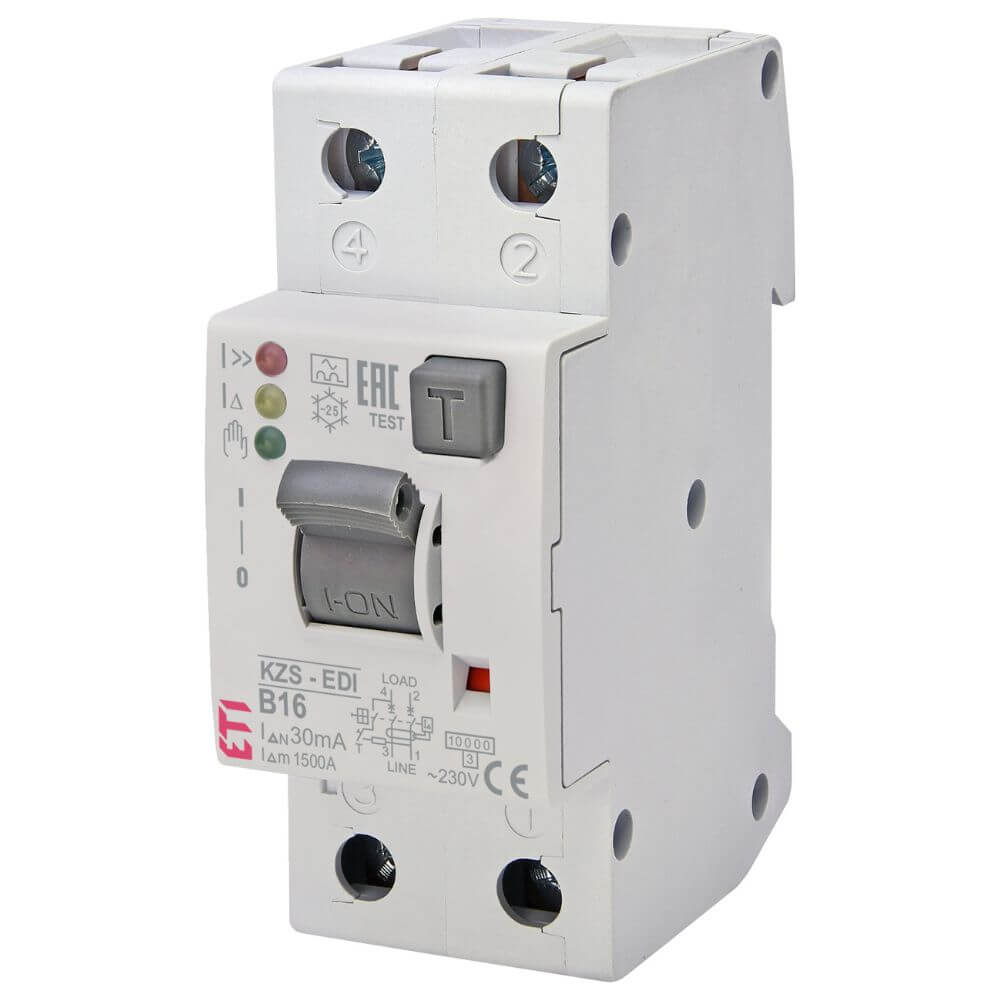 Diferential RCBO KZS-2M2p EDI A B16 0.03 - ETI 002172406