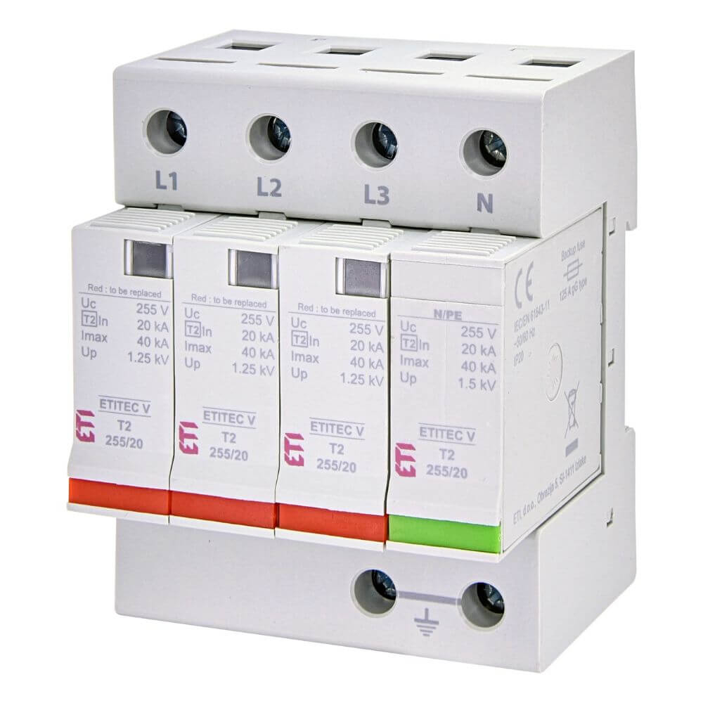 Protectie la suprateniune ETITEC V T2 255 20 3+1 - ETI 002442957