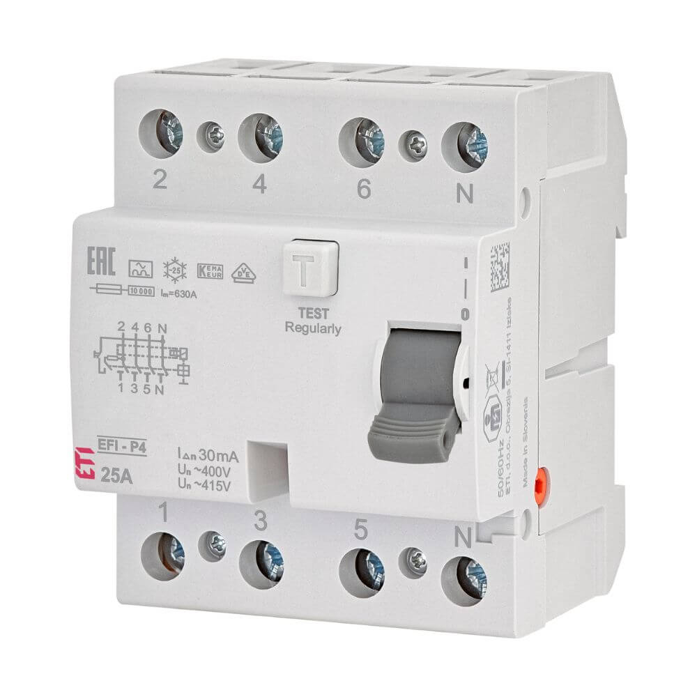 Diferential RCCB EFI-P4 A 25 0.03 ETI 002061511