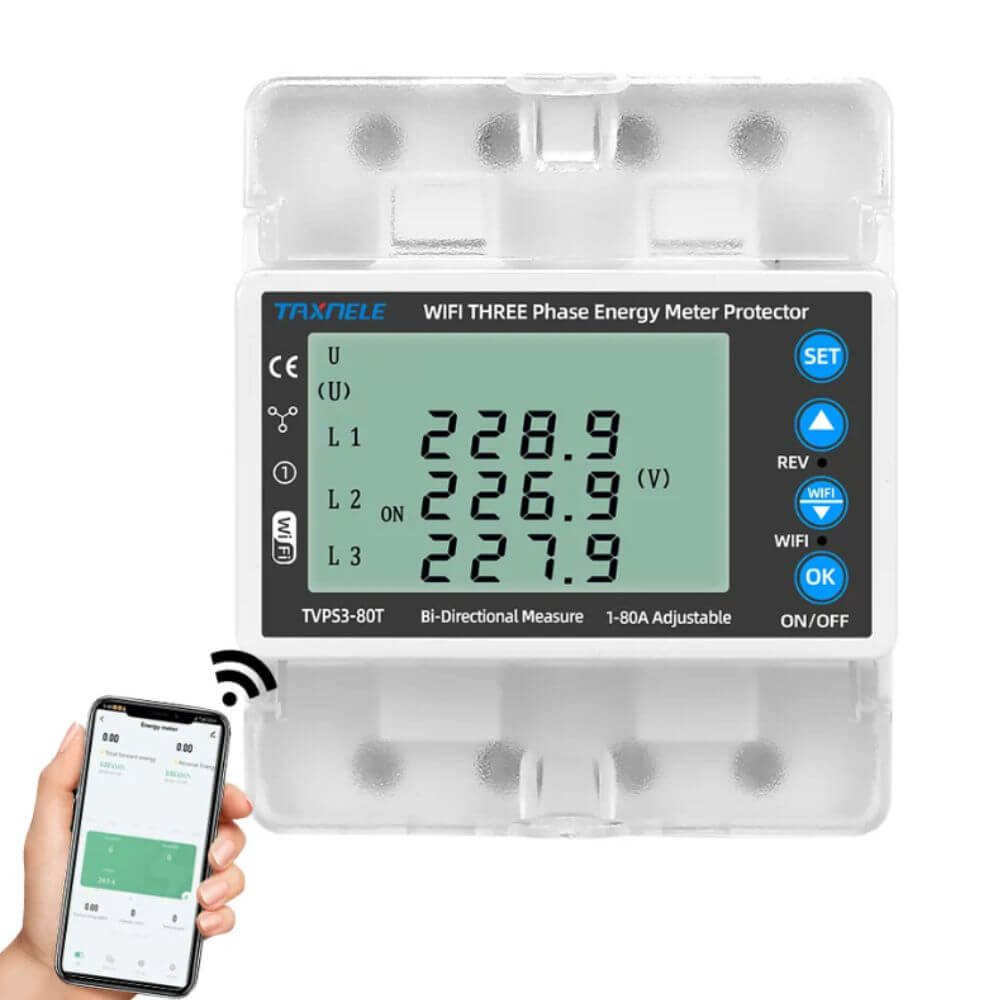 Releu trifazat smart de protectie 380V 80A WiFi Tuya - Taxnele TVPS3-80T [2]