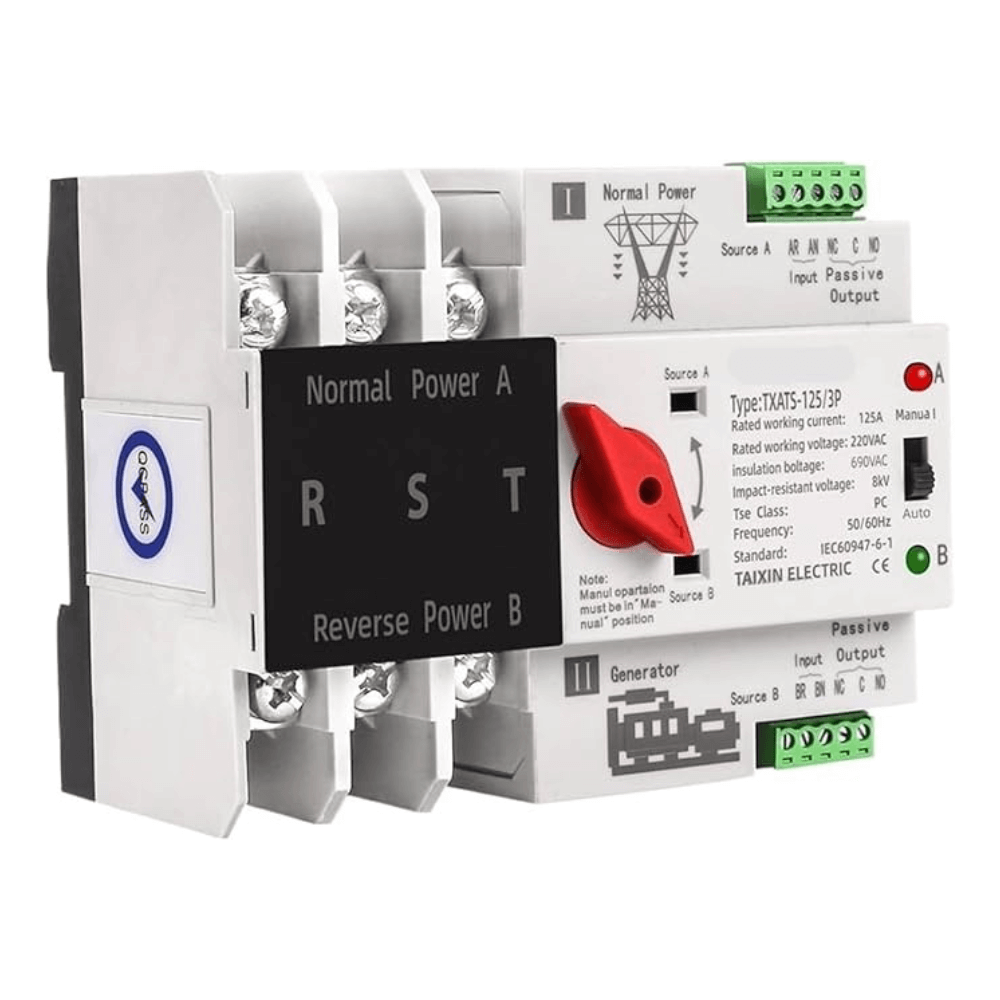 Comutator ATS trifazic pentru retele urbane, 125A - TAXNELE TXATS-125A-3P [2]