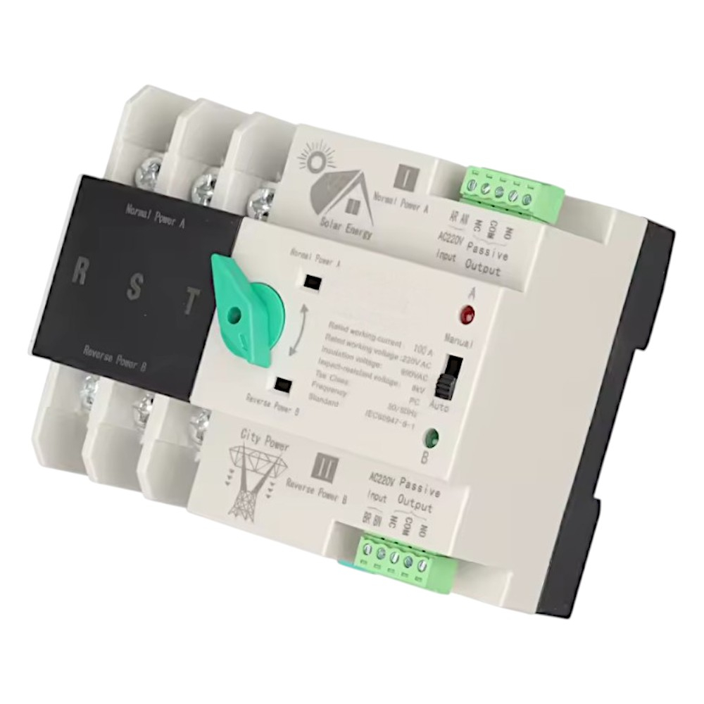 Comutator ATS pentru panouri fotovoltaice, 125A - TAXNELE TXATS-125APV-3P [2]