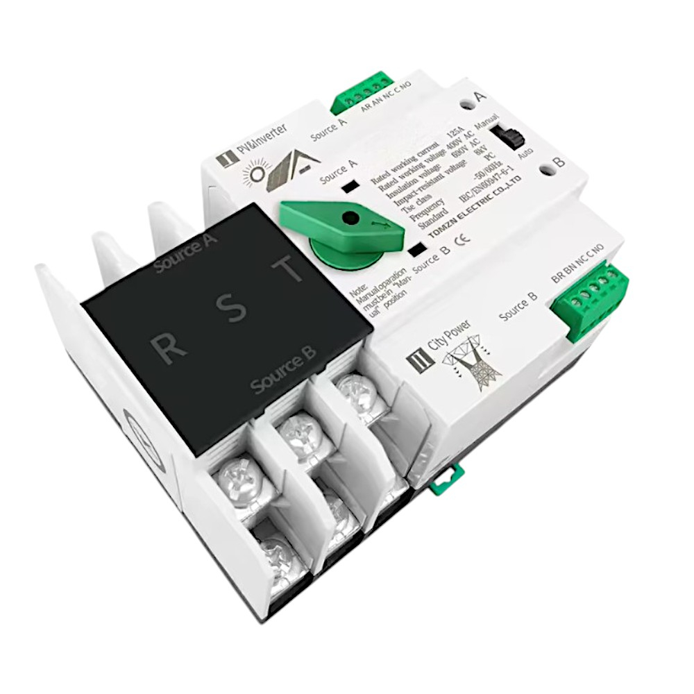 Comutator ATS pentru panouri fotovoltaice, 125A - TAXNELE TXATS-125APV-3P [3]