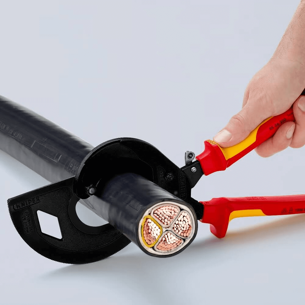 Cleste VDE pentru taiat cabluri electrice 60mm Knipex 95 36 320 [4]