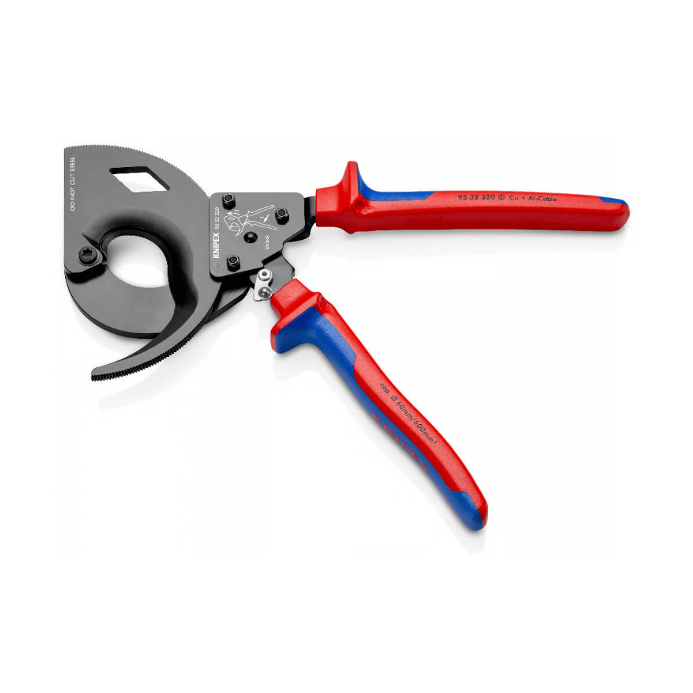 Cleste cu clichet in trei trepte pentru cabluri electrice Knipex 95 32 320