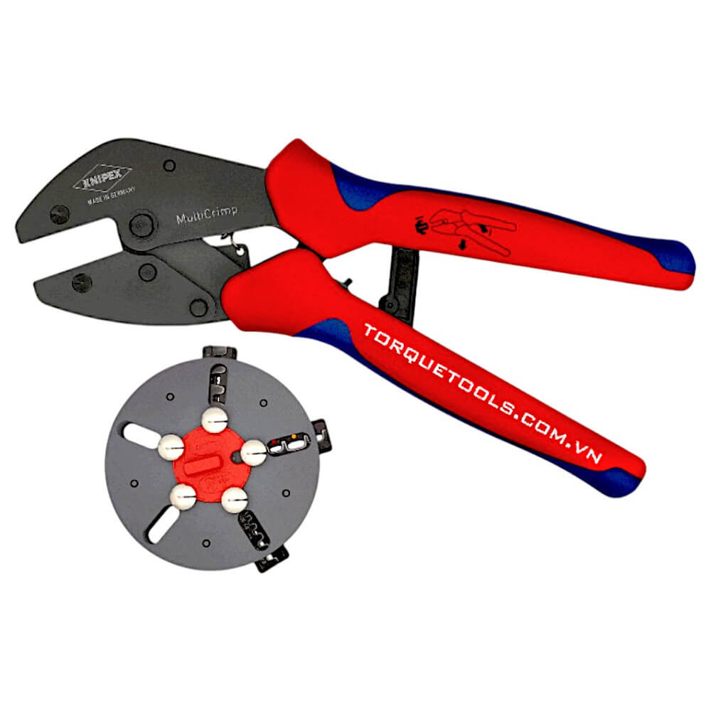 Cleste de sertizare cu capete interschimbabile - Knipex MultiCrimp 97 33 01
