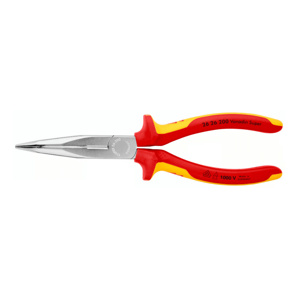 Cleste VDE cu varf semirotund indoit si tais lateral Knipex 26 26 200