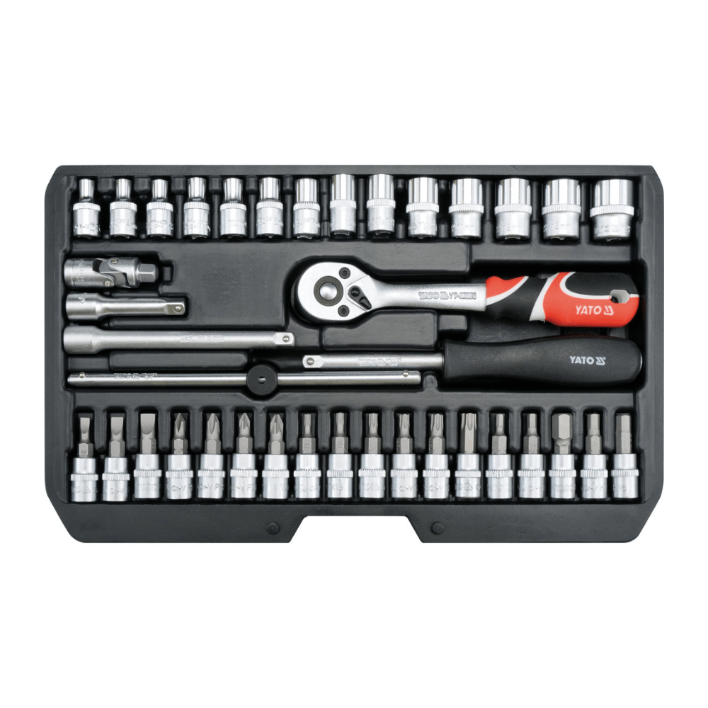 Set unelte auto cu tubulare si biti de 38 piese YATO YT-14471