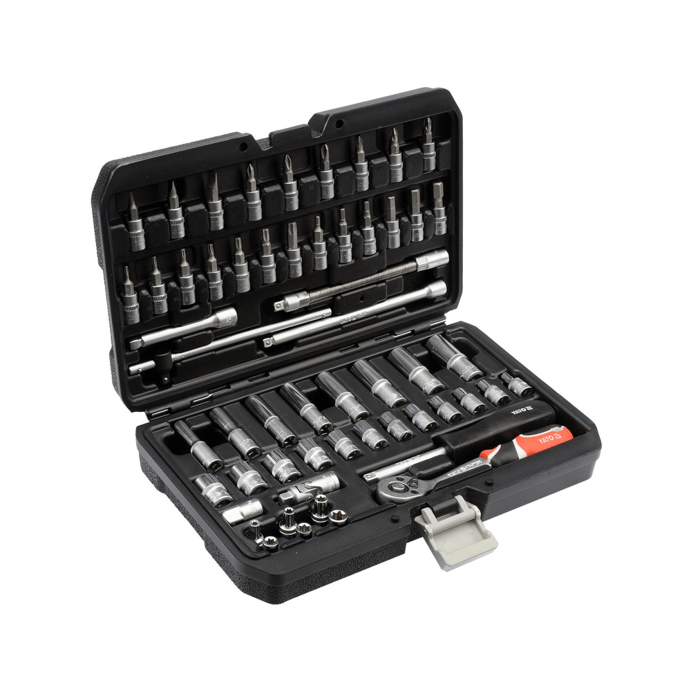 Trusa chei tubulare si biti 1/4", 56 piese - Yato YT-14501 [2]