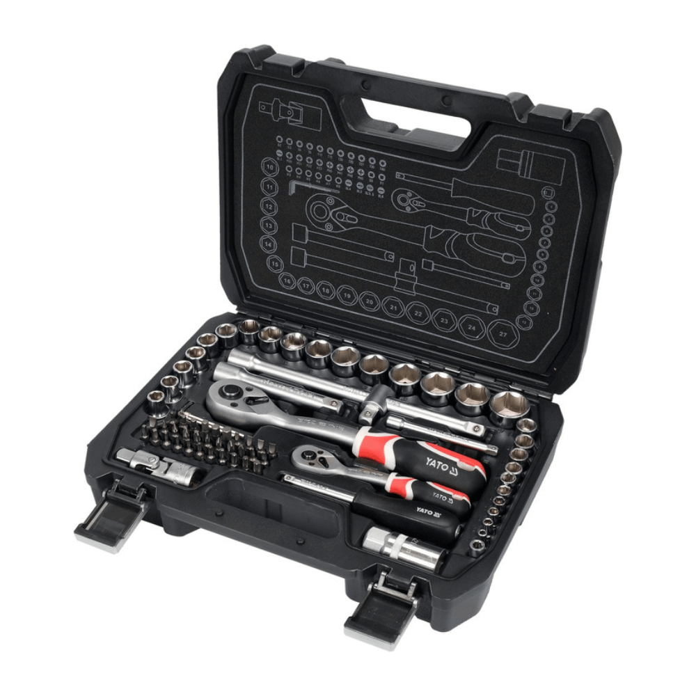 Set 72 piese chei tubulare si biti 1/4" si 1/2" Yato YT-38782 [2]