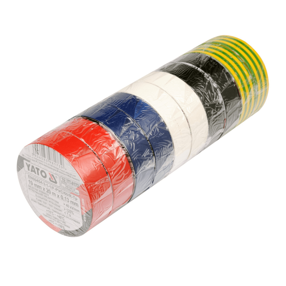 Banda izolatoare PVC set 10buc, 19mmx20m - YATO YT-8173